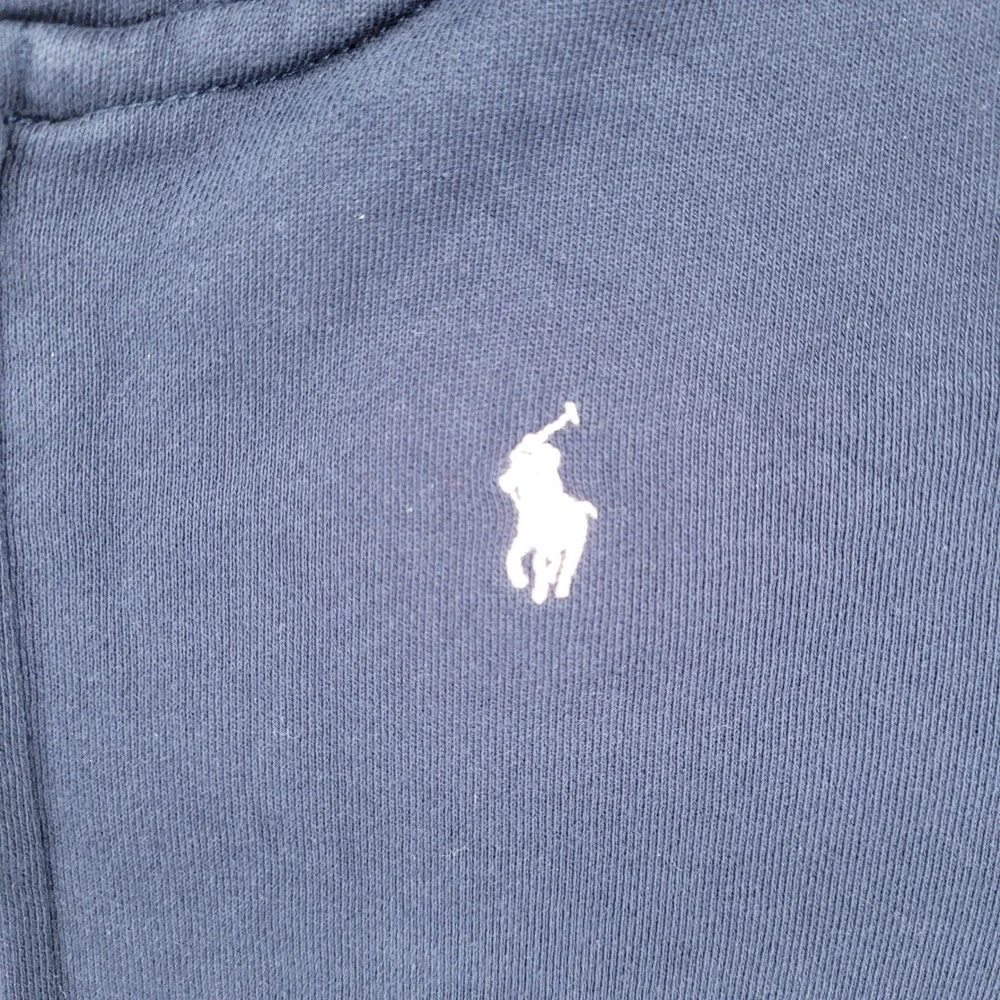 Polo Ralph Lauren Boys Large (12-14) Navy Blue Full Zip Hoodie‎ Pink Pony Logo